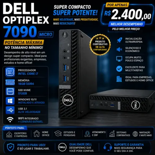 Computador Dell Optiplex 7090 Intel i7