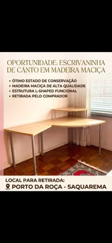 Vendo Escrivaninha de canto, em e excelente estado