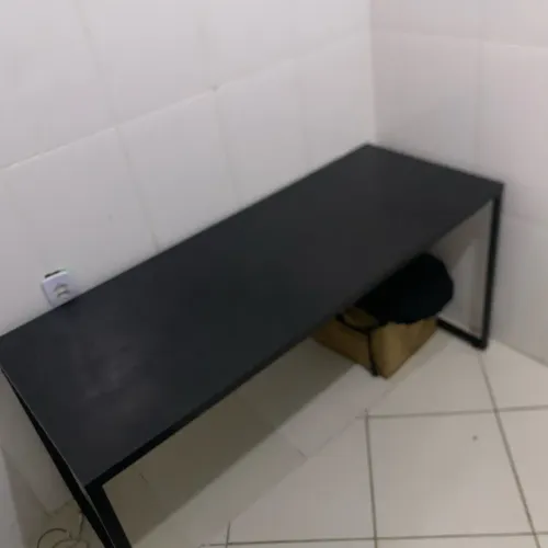 Mesa Escrivaninha Preta - Semi Nova - Estilo Industrial