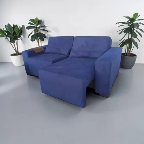 Sofa retratil 3 lugares cobertura nova com 1.95 largura 
