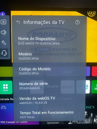 Troca tv c3 oled 55 polegadas em tvs de 75 polegadas 