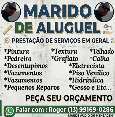 Chega de problemas em casa! Roger Marido de Aluguel resolve. Peça seu orçamento já!