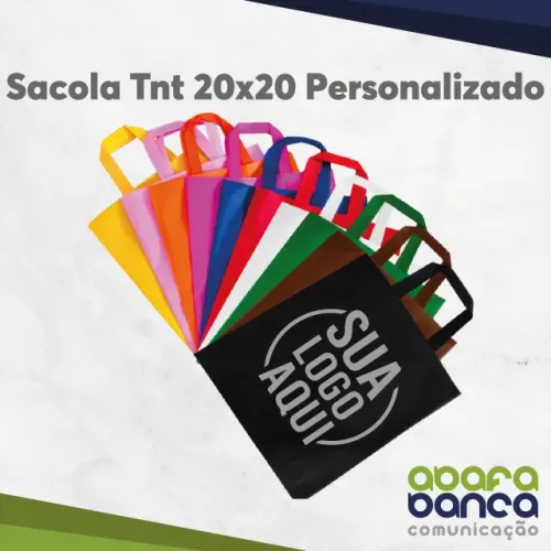 Sacola Tnt 20x20 Personalizado - 100 Unids