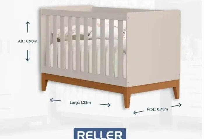Berço vira cama com colchão Ortobom!