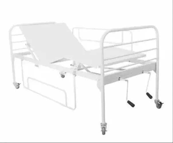 Cama Fawler Hospitalar 2 Mov.- Manivela C/ Rodizio - Kn Hopsital Service