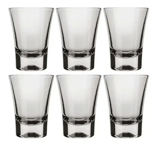 Conjunto de 6 copos dose 60ml para bebidas shot