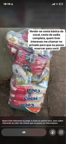 Vende- se cesta básica
