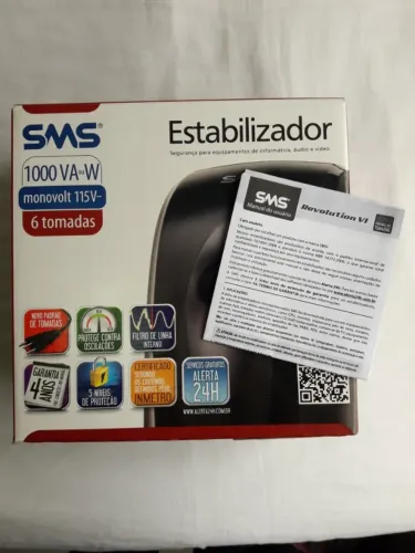 Estabilizador Sms 1000va - 6 Tomadas - Preto