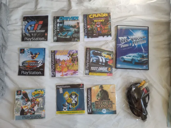 Jogos haros de ps1 e PS2, cabo do PlayStation 1 e 2 original + cabo av *