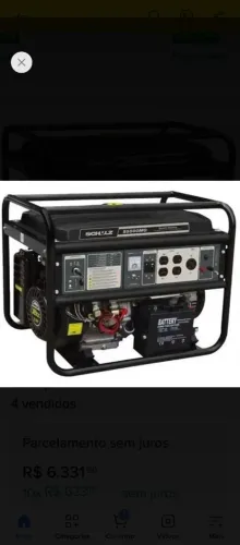 Gerador de energia a gasolina Shultz ss 5500 v com partida elétrica