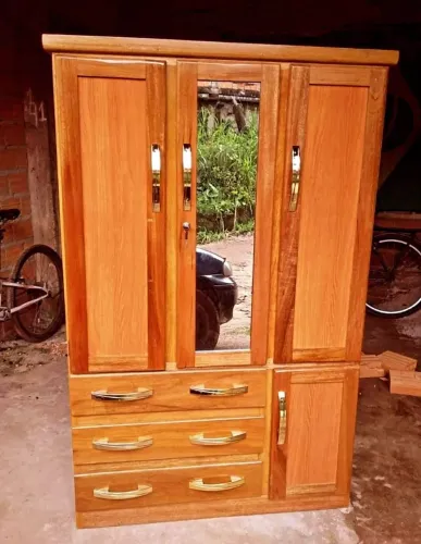GUARDA - ROUPA DE SOLTEIRO 3 PORTAS COM ESPELHO COMPLETO NOVO!
