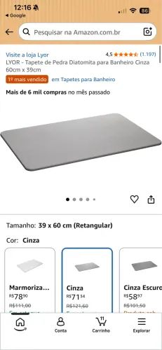 Tapete de pedra Diatomita para banheiro nova