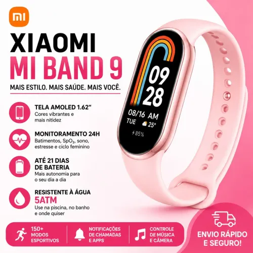 Smartwatch Xiaomi Mi Band 9 (MiBand) - ROSA