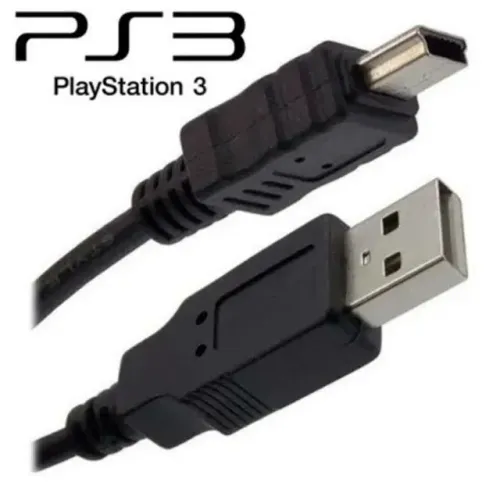 Cabo Mini Usb V3 para Ps3 com Filtro 1,5 Metros