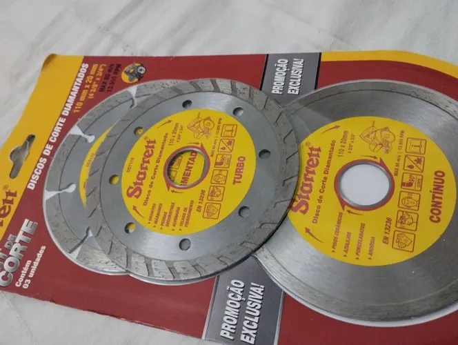 Kit de corte disco diamantado com 3 PCs starrett