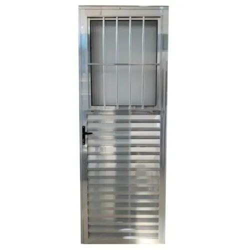 Porta social 2,10x80 lado DIREITO no alumínio brilhante