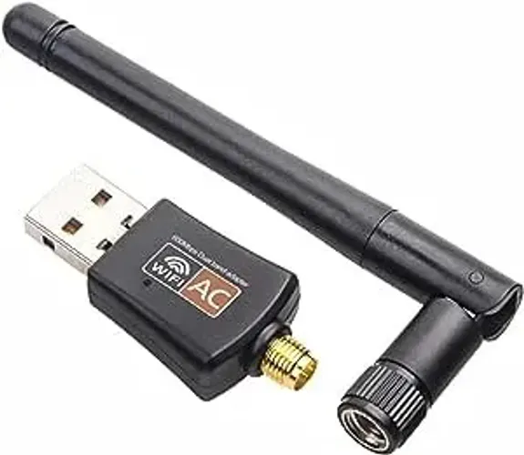 Adaptador placa de rede Wifi Usb Dual Band Ac 600 2.4Ghz/5.0Ghz com Antena 2dbi