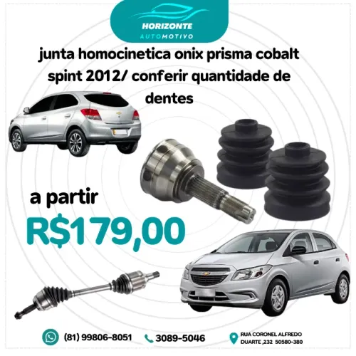 junta homocinetica onix prisma cobalt spint 2012/ conferir quantidade de dentes