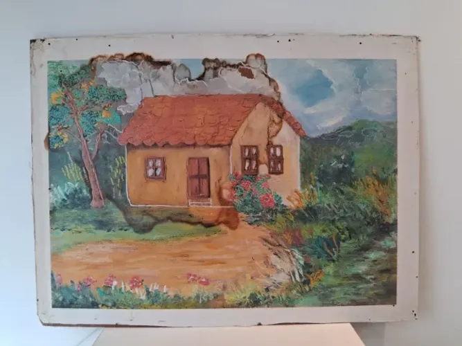 Quadro Casinha De Campo - Sem A Moldura