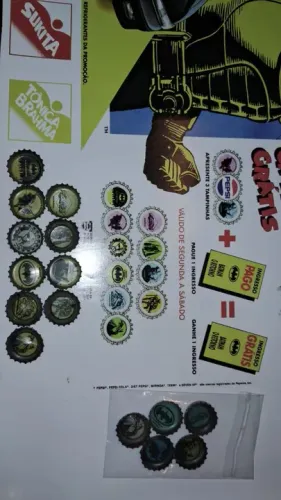 Coleção completa Tampinhas Batman Retorno de 1992