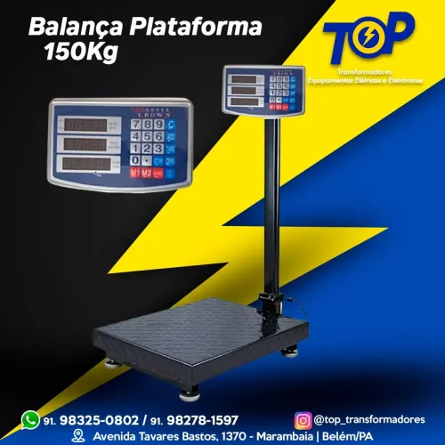 Balança plataforma 150kg (eletrônica)