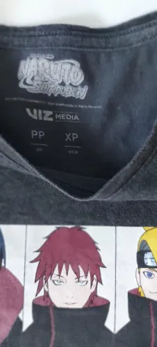 Camiseta Infantil Naruto - Preta Tam PP- Algodão - seminova em bom estado