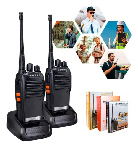 Par de Rádio HT Baofeng BF-7775 Bivolt - Novo na Caixa