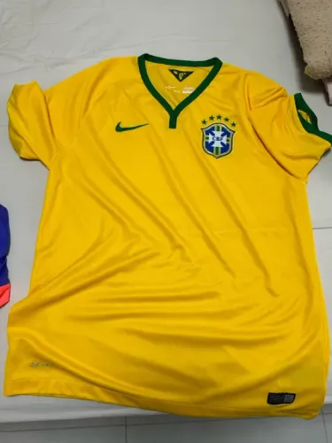 Camisa Nike Brasil 2014 Original T.G Amarela