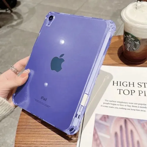 Capa IPAD 10 geração transparante TPU com slot para caneta