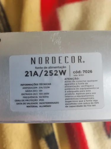 Fonte Driver Chaveada 21A 252W 12V NORDECOR 7026