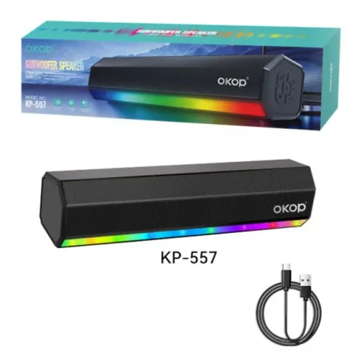 Caixa De Som SoundBar Gamer Pc RGB Forte Amplificada Bluetooth LED Note Tv