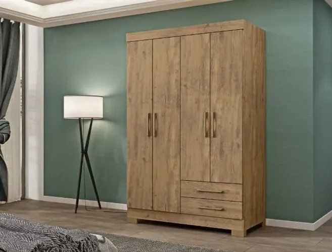 Guarda Roupa Angra 4 Portas 2 Gavetas FAZEMOS ENTREGAS