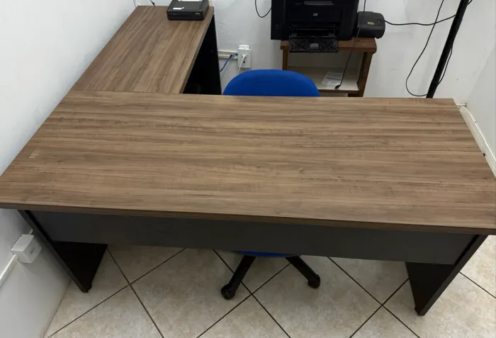 Mesa em L gebb work escritório 