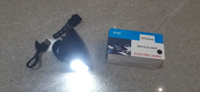 Farol de Bicicleta com Buzina Elétrica - Arvores R-52