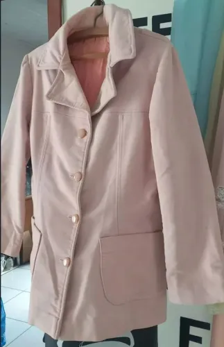 Casaco Vintage rosa claro veludo P/M