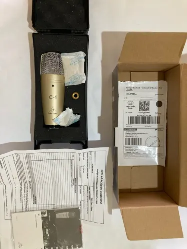 Quase Novo! Microfone Condensador Behringer C1 Dourado + de 30% OFF