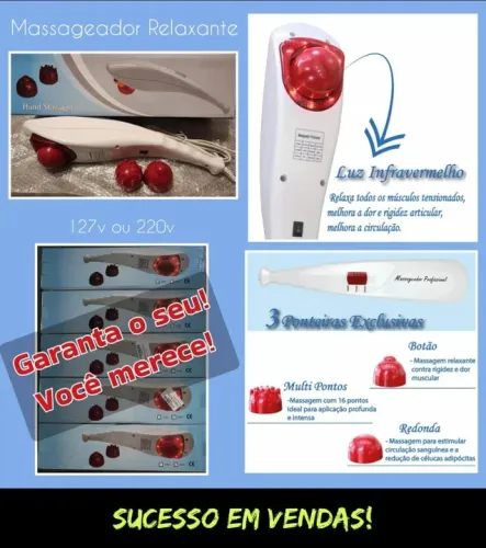Massageador Portátil 127V para venda ou revenda - BARBADA (LEIA ANÚNCIO)