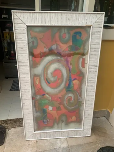 Moldura vintage madeira 1,42x0,43