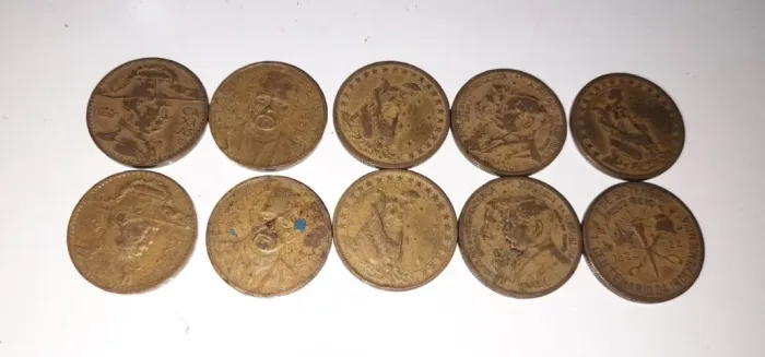 10 Moedas Raras,Brasil,Bronze,2000 E 1000 Reis,Em Ótimo Estado