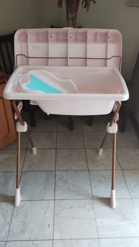 Banheira com trocador Millenia Burigotto Rosa