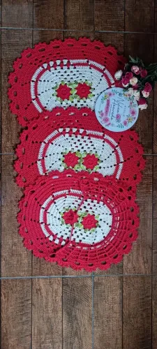 Jogo de Banheiro Crochê 3 Peças