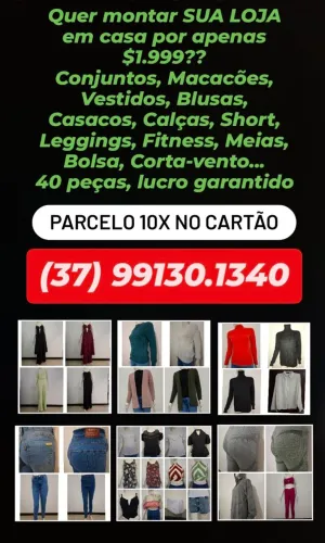40 Peças de Roupas Novas para Revenda