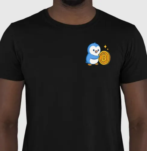 Camiseta Estampada Pudgy Penguins PENGU Pinguim Bitcoin - Camisetas estampa criptomoedas