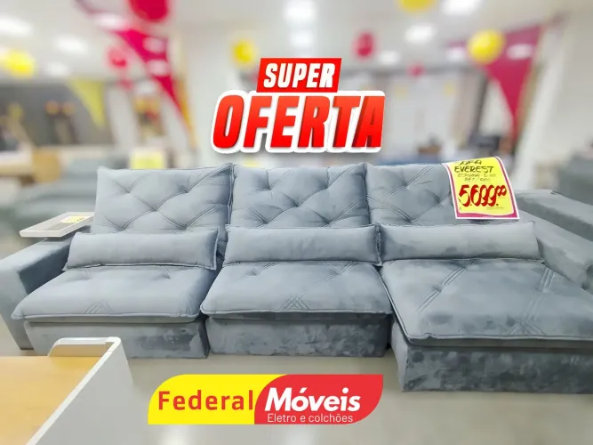 Sofá Retrátil 3,80m Gigante Veludo - Fazemos Entregas