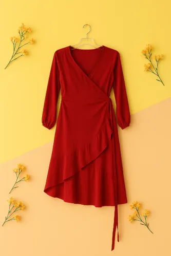 Vestido transpassado tamanho único viscose
