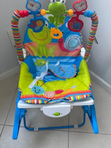 Cadeira De Descanso Musical Funtime Até 18kgs Azul Maxi Baby