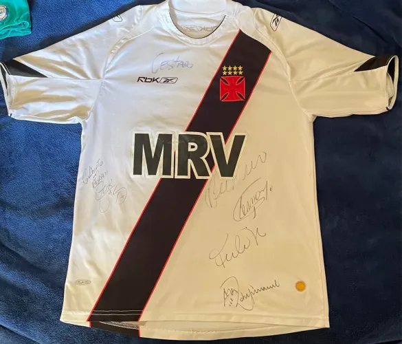 Camisa Vasco Reebok 2007/ 2008 autografada 