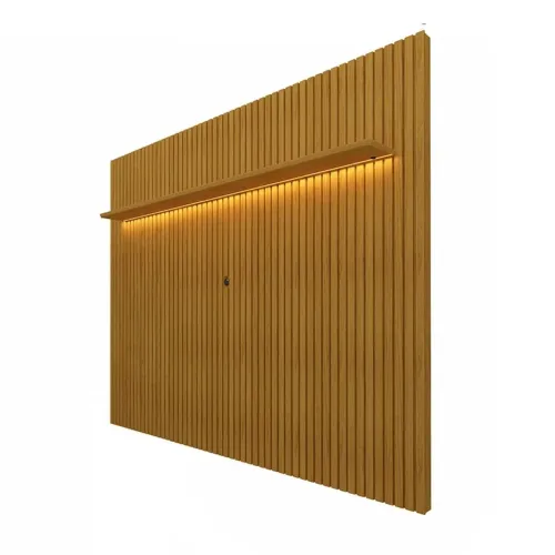 Painel Ripado 100% MDF C/LED Larg. 2.30m TV até 85 Naturale rf32