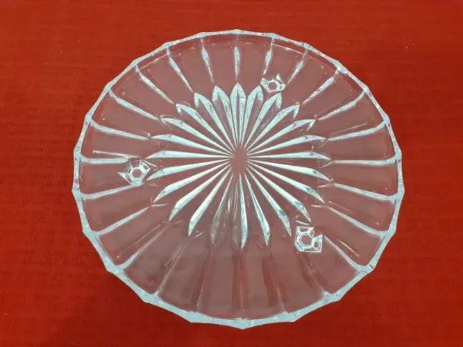 Antigo Prato para Bolo em Cristal