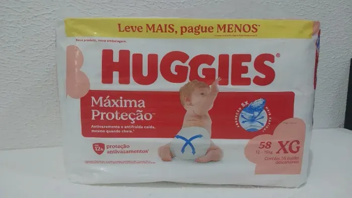 Fralda Huggies XG Máxima Proteção - Pacote com 58 Unidades